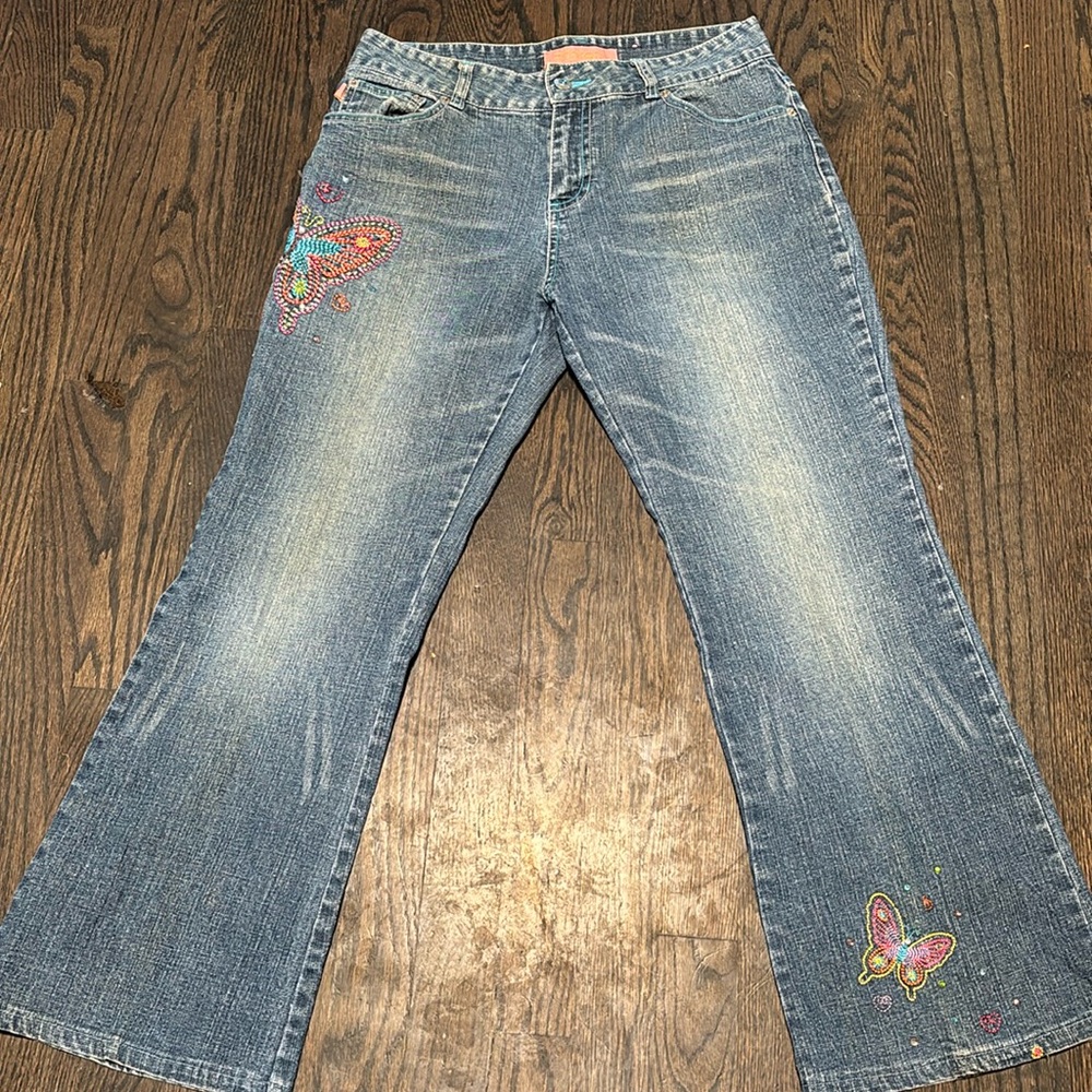 Bongo girls embroidered jeans. Size 16 girls